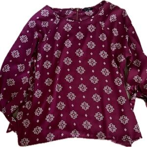 Papermoon Maroon Geometric Blouse